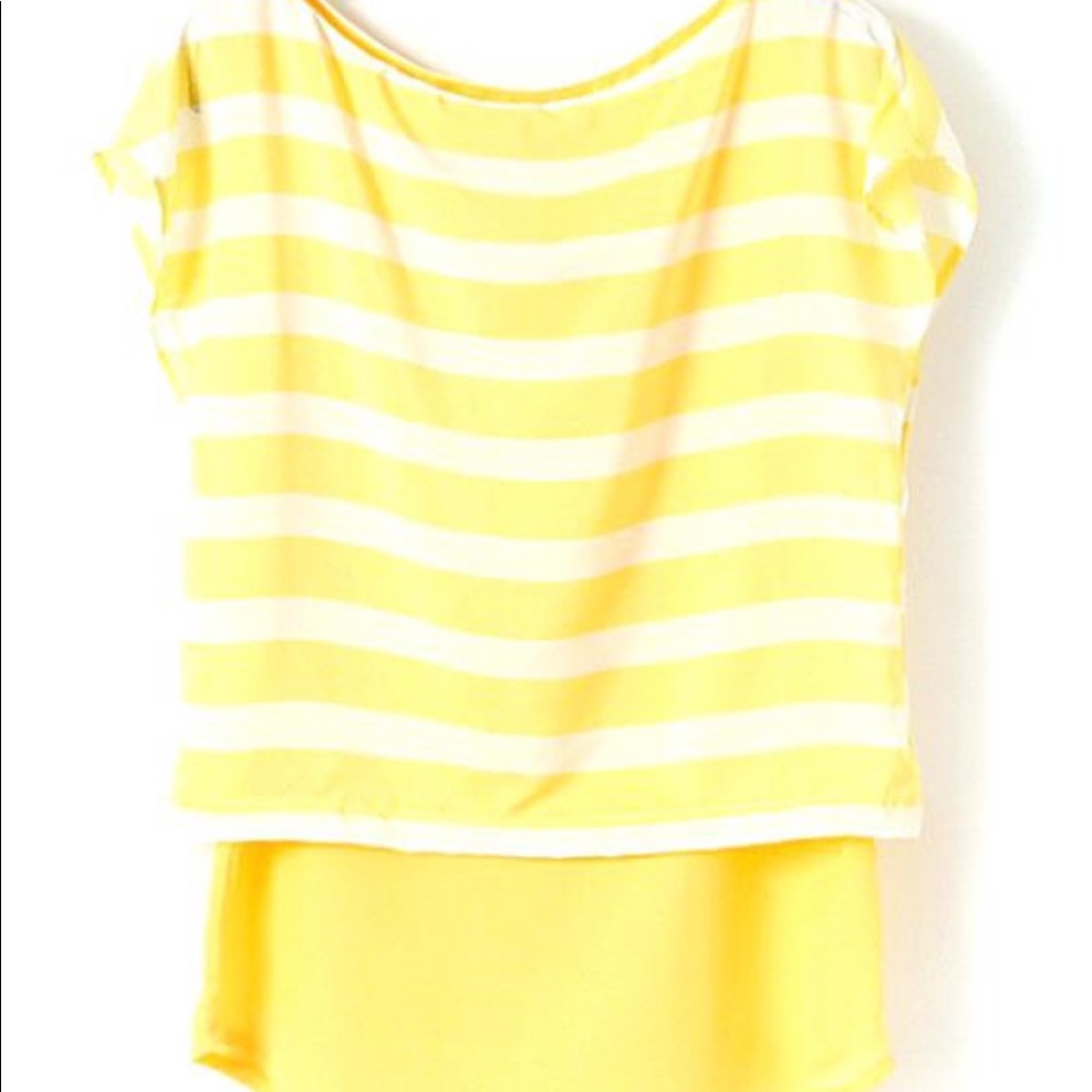 Zara Yellow Striped Top